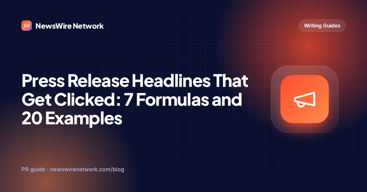 Press Release Headlines That Get Clicked: 7 Formulas and 20 Examples