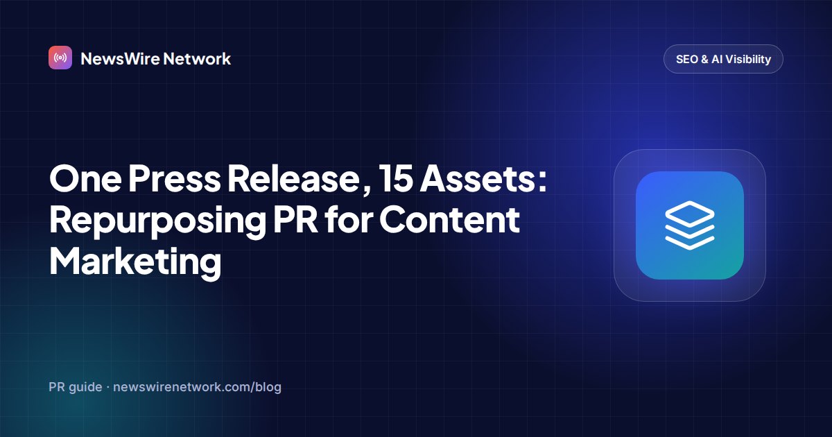 One Press Release, 15 Assets: Repurposing PR for Content Marketing